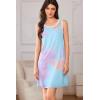imageEkouaer Tank Nightgowns for Women Sleeveless Sleep Dress Crew Neck Sleep Shirt Comfy Pajama DressColorful Tiedye