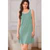 imageEkouaer Tank Nightgowns for Women Sleeveless Sleep Dress Crew Neck Sleep Shirt Comfy Pajama DressGray Green