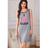 imageEkouaer Tank Nightgowns for Women Sleeveless Sleep Dress Crew Neck Sleep Shirt Comfy Pajama DressLight Gray Sleep