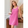imageEkouaer Tank Nightgowns for Women Sleeveless Sleep Dress Crew Neck Sleep Shirt Comfy Pajama DressPeach Pink
