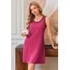 imageEkouaer Tank Nightgowns for Women Sleeveless Sleep Dress Crew Neck Sleep Shirt Comfy Pajama DressRose Pink