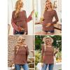 imageEkouaer Women 3 Packs Nursing Shirts Long Sleeve Maternity Tops Double Layer Breastfeeding Tees Round Neck Pregnancy BlouseBlack  Dirty Pink  Deep Brown