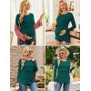 imageEkouaer Women 3 Packs Nursing Shirts Long Sleeve Maternity Tops Double Layer Breastfeeding Tees Round Neck Pregnancy BlouseBlack  Lake Green  Blue Green