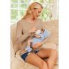 imageEkouaer Women 3 Packs Nursing Shirts Long Sleeve Maternity Tops Double Layer Breastfeeding Tees Round Neck Pregnancy BlouseBlack  Light Gray  Khaki