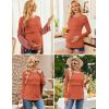 imageEkouaer Women 3 Packs Nursing Shirts Long Sleeve Maternity Tops Double Layer Breastfeeding Tees Round Neck Pregnancy BlouseDark Grey  Dark Red  Caramel