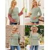 imageEkouaer Women 3 Packs Nursing Shirts Long Sleeve Maternity Tops Double Layer Breastfeeding Tees Round Neck Pregnancy BlouseIce Green  Dirty Pink  Blue Green