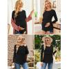 imageEkouaer Women 3 Packs Nursing Shirts Long Sleeve Maternity Tops Double Layer Breastfeeding Tees Round Neck Pregnancy BlouseLight Grey  Black  Army Green
