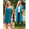 imageEkouaer Women Lace Maternity Nursing Gown and 34 Sleeve Robe Set Double Layer Breastfeeding Nightgown Slip Dress ampamp BathrobeBlue Green