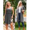 imageEkouaer Women Lace Maternity Nursing Gown and 34 Sleeve Robe Set Double Layer Breastfeeding Nightgown Slip Dress ampamp BathrobeDark Grey