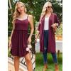 imageEkouaer Women Lace Maternity Nursing Gown and 34 Sleeve Robe Set Double Layer Breastfeeding Nightgown Slip Dress ampamp BathrobeDark Red