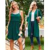 imageEkouaer Women Lace Maternity Nursing Gown and 34 Sleeve Robe Set Double Layer Breastfeeding Nightgown Slip Dress ampamp BathrobeLake Green