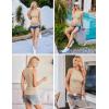 imageEkouaer Women Maternity Tank Tops 3 Packs Crew Neck Ribbed Pregnancy Shirts Mama Clothes3pcs Black Brown Beige