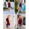 imageEkouaer Women Maternity Tank Tops 3 Packs Crew Neck Ribbed Pregnancy Shirts Mama Clothes3pcs Black Burgundy Red Army Green