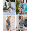 imageEkouaer Women Maternity Tank Tops 3 Packs Crew Neck Ribbed Pregnancy Shirts Mama Clothes3pcs Black Grey Gray Blue