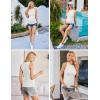 imageEkouaer Women Maternity Tank Tops 3 Packs Crew Neck Ribbed Pregnancy Shirts Mama Clothes3pcs Black White Dirty Pink