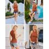 imageEkouaer Women Maternity Tank Tops 3 Packs Crew Neck Ribbed Pregnancy Shirts Mama Clothes3pcs Caramel Burgundy Red Grey