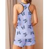 imageEkouaer Womens Cami Pajama Set Racerback Sleepwear Sleeveless Tank Top and Shorts Pjs Soft Print Lingerie SetBlue Butterfly