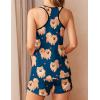imageEkouaer Womens Cami Pajama Set Racerback Sleepwear Sleeveless Tank Top and Shorts Pjs Soft Print Lingerie SetDeep Blue Puppy