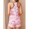 imageEkouaer Womens Cami Pajama Set Racerback Sleepwear Sleeveless Tank Top and Shorts Pjs Soft Print Lingerie SetPink Love