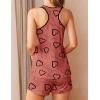 imageEkouaer Womens Cami Pajama Set Racerback Sleepwear Sleeveless Tank Top and Shorts Pjs Soft Print Lingerie SetRed Heart