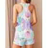 imageEkouaer Womens Cami Pajama Set Racerback Sleepwear Sleeveless Tank Top and Shorts Pjs Soft Print Lingerie SetStar and Moon