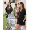 imageEkouaer Womens Maternity Nursing Pajama Sets Button Down Postpartum Pajamas Short Sleeve Breastfeeding ClothesBlack