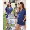 imageEkouaer Womens Maternity Nursing Pajama Sets Button Down Postpartum Pajamas Short Sleeve Breastfeeding ClothesBlue