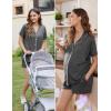 imageEkouaer Womens Maternity Nursing Pajama Sets Button Down Postpartum Pajamas Short Sleeve Breastfeeding ClothesDark Grey