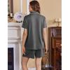imageEkouaer Womens Maternity Nursing Pajama Sets Button Down Postpartum Pajamas Short Sleeve Breastfeeding ClothesDark Grey