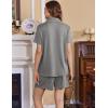 imageEkouaer Womens Maternity Nursing Pajama Sets Button Down Postpartum Pajamas Short Sleeve Breastfeeding ClothesMiddle Grey