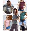 imageEkouaer Womens Maternity Shirts 3 Packs Flying Short Sleeve Pregnancy Tops Side Ruched Tunic Blouse Mama Clothes SXXLWine Red  Floral Black  Dark Blue3pcs