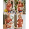 imageEkouaer Womens Maternity Shirts 3 Packs Nursing Tops Flying Short Sleeve Breastfeeding Tees Side Ruched Pregnancy ClothesBlack  Pink  Caramel3pcs