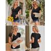 imageEkouaer Womens Maternity Shirts 3 Packs Nursing Tops Flying Short Sleeve Breastfeeding Tees Side Ruched Pregnancy ClothesDark Grey  Pink  Black 3pcs