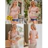 imageEkouaer Womens Maternity Shirts 3 Packs Nursing Tops Flying Short Sleeve Breastfeeding Tees Side Ruched Pregnancy ClothesDark Grey  Pink  Black 3pcs