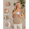 imageEkouaer Womens Maternity Shirts 3 Packs Nursing Tops Flying Short Sleeve Breastfeeding Tees Side Ruched Pregnancy ClothesLight Grey  Black  Khaki3pcs