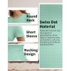 imageEkouaer Womens Maternity Shirts 3 Packs Round Neck Short Sleeve Side Ruched Swiss Dot T Shirt Tops SXXLBlackDark GreyIce Green