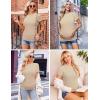 imageEkouaer Womens Maternity Shirts 3 Packs Short Sleeve Ribbed Pregnancy Tops Side Ruched Crew Neck Tunic Mama Clothes3pcs Black Brown Beige