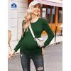 imageEkouaer Womens Maternity Shirts Long Sleeve Pregnancy Tops Basic Ribbed Knit Pregnant BlousesGreen