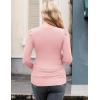 imageEkouaer Womens Maternity Shirts Long Sleeve Pregnancy Tops Basic Ribbed Knit Pregnant BlousesPink