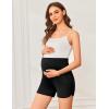 imageEkouaer Womens Maternity Shorts Over The Belly Pregnancy Lounge Summer Workout Running Pajama Sleep Short with Pockets SXXLBlack