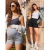 imageEkouaer Womens Maternity Shorts Over The Belly Pregnancy Lounge Summer Workout Running Pajama Sleep Short with Pockets SXXLBlack