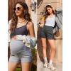 imageEkouaer Womens Maternity Shorts Over The Belly Pregnancy Lounge Summer Workout Running Pajama Sleep Short with Pockets SXXLDark Grey