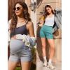 imageEkouaer Womens Maternity Shorts Over The Belly Pregnancy Lounge Summer Workout Running Pajama Sleep Short with Pockets SXXLGreen