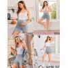 imageEkouaer Womens Maternity Shorts Over The Belly Pregnancy Lounge Summer Workout Running Pajama Sleep Short with Pockets SXXLLighy Grey