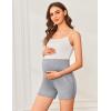 imageEkouaer Womens Maternity Shorts Over The Belly Pregnancy Lounge Summer Workout Running Pajama Sleep Short with Pockets SXXLLighy Grey
