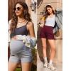 imageEkouaer Womens Maternity Shorts Over The Belly Pregnancy Lounge Summer Workout Running Pajama Sleep Short with Pockets SXXLMaroon