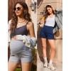imageEkouaer Womens Maternity Shorts Over The Belly Pregnancy Lounge Summer Workout Running Pajama Sleep Short with Pockets SXXLNavy Blue
