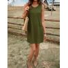 imageEkouaer Womens Nightgown Sleeveless Nightgowns for Women with Pocekts Tank Dress Crew Neck Sleepwear SXXLArmy Green