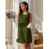 imageEkouaer Womens Nightgown Sleeveless Nightgowns for Women with Pocekts Tank Dress Crew Neck Sleepwear SXXLArmy Green