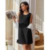 imageEkouaer Womens Nightgown Sleeveless Nightgowns for Women with Pocekts Tank Dress Crew Neck Sleepwear SXXLBlack